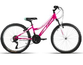 JLWenti 37221 - BICI 24" NIÑA C/SUSP ROSA 21V