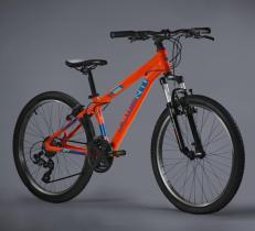 JLWenti 37223 - BICI 24" NIÑO NARANJA D/MANDO 21V T13