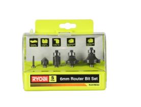 RYOBI RAKRBS5 - ESTUCHE DE 5 FRESAS DE 6M